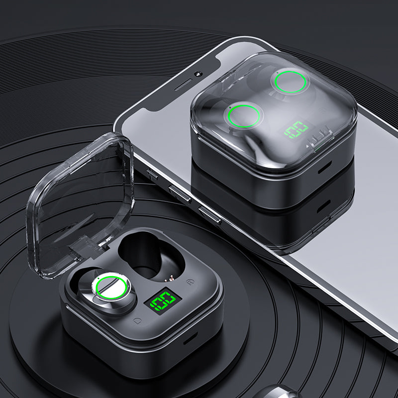 ydmini Wireless Bluetooth Headset TWS In-Ear Earbuds Breathing Light Sports Headphone with Digital Display ydmini Wireless Bluetooth Headset TWS In-Ear Earbuds Breathing Light Sports Headphone with Digital Display